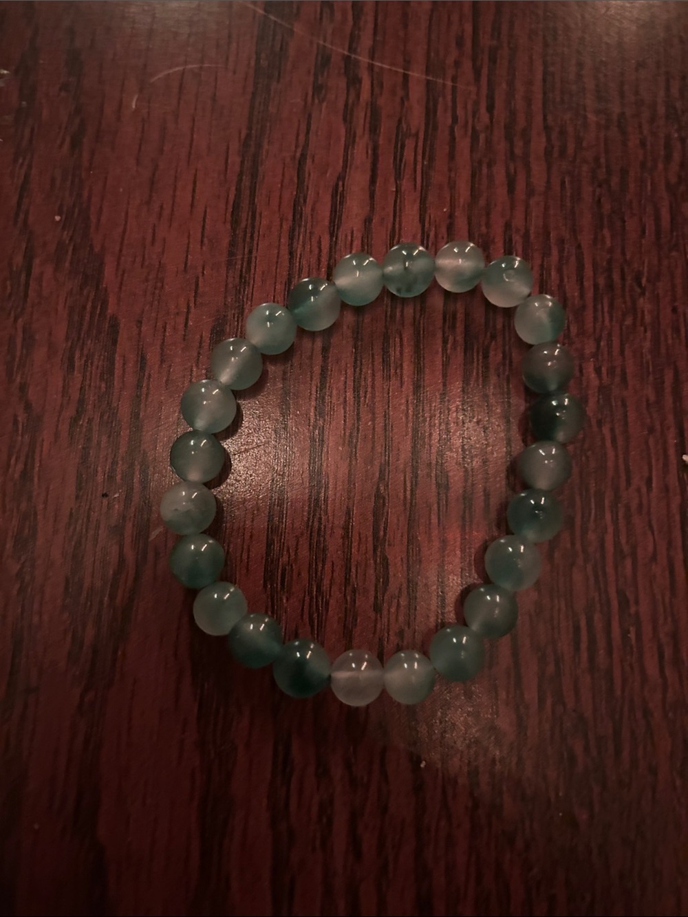Green Agate Bead Stretch Bracelet - Women Jewelry